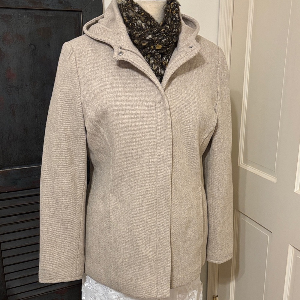 🐿️GAP HEATHERED TWILL HOODED JACKET! - Picture 6 of 8